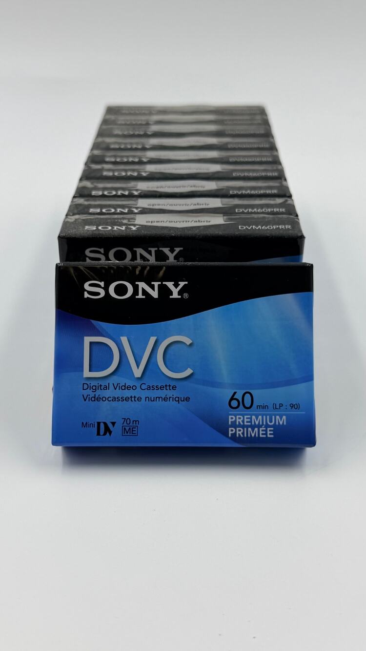 Sony DVM60PRR Premium MiniDV Tapes 60 Min New Sealed Lot of 10 w/ Tray